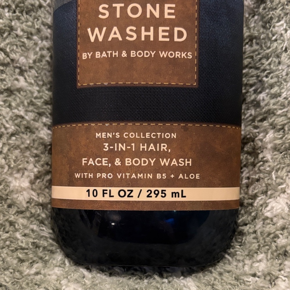 Bath & Body Works Mens Stone Washed 3-in-1 Wash Face Body Hair NWT 10oz - Picture 3 of 13